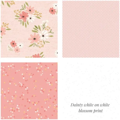 Pink fabric for baby quilt kit